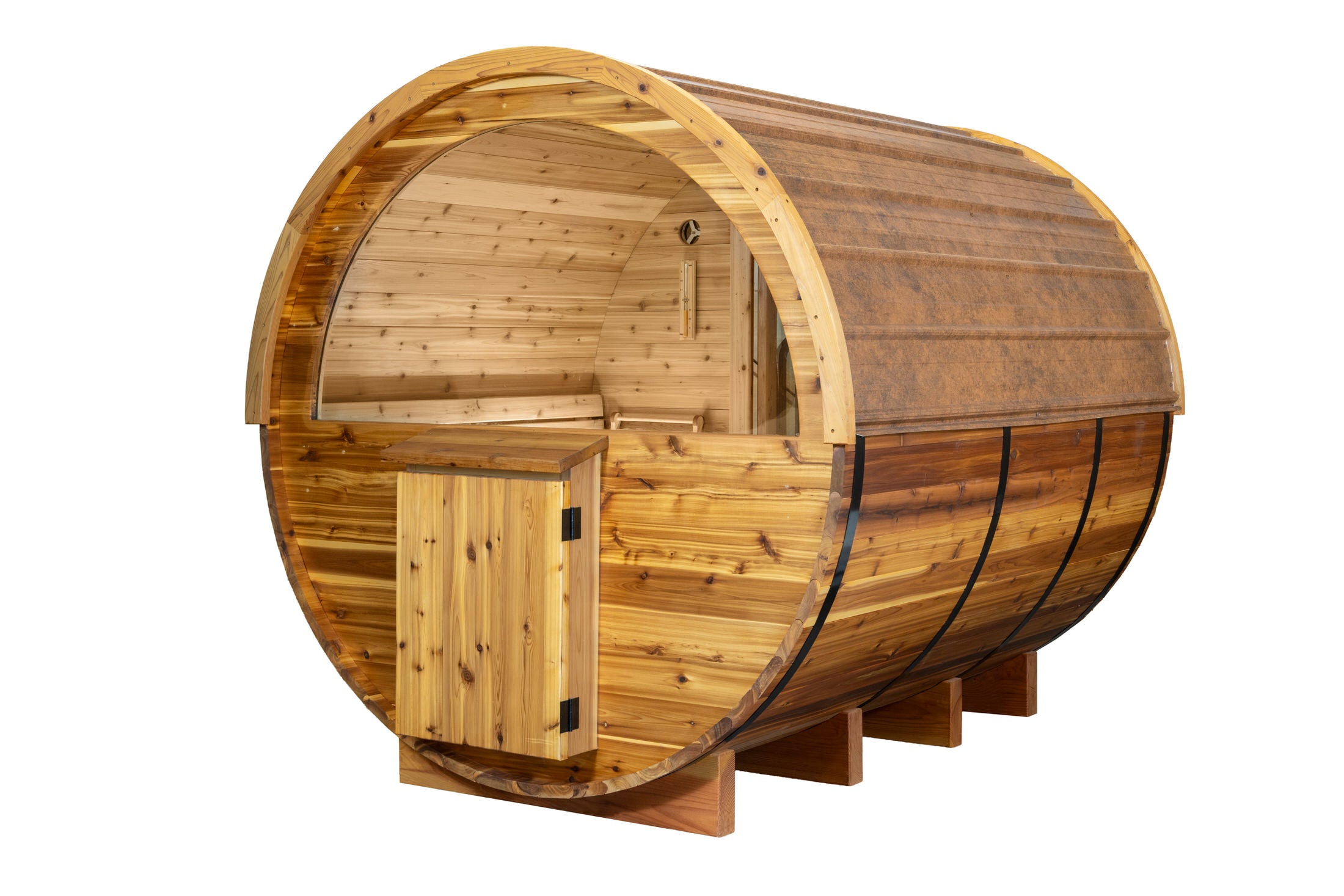 2-4 Person Barrel Sauna + Porch