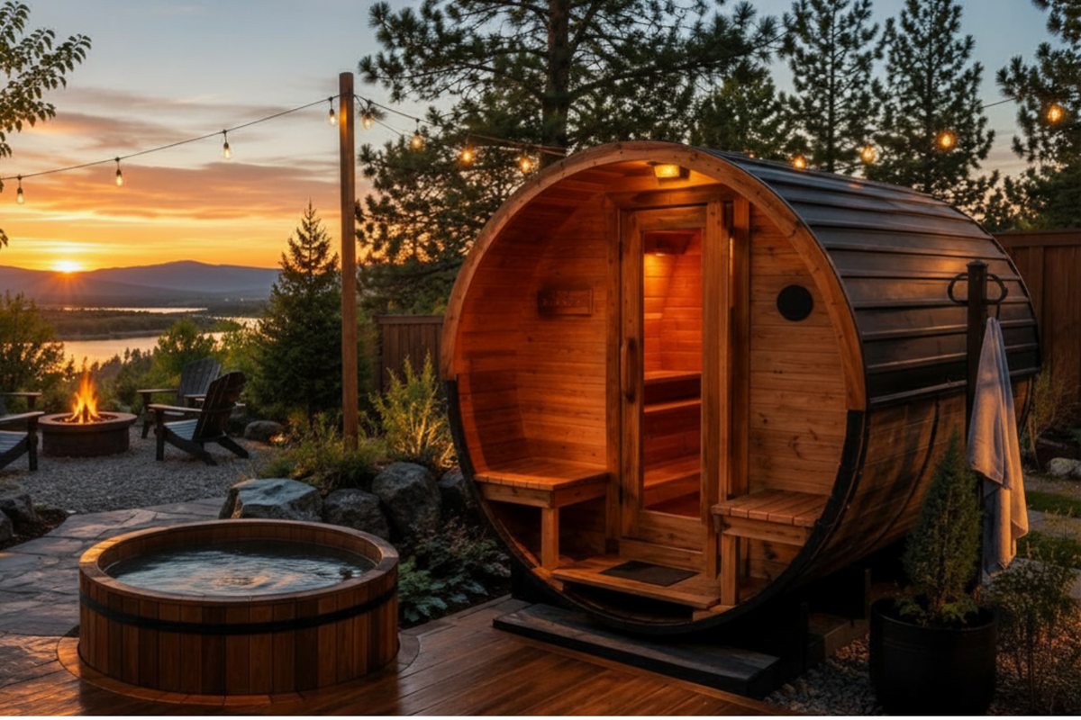 barrel sauna and cold plunge in oregon 
